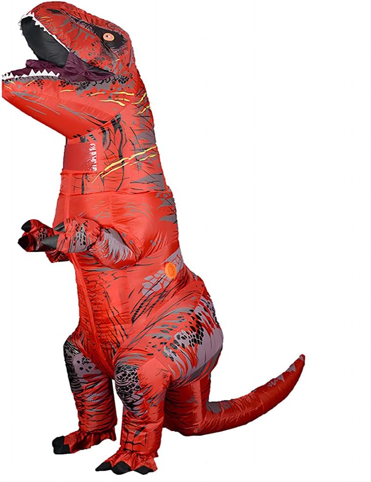 Inflatable T-Rex Dinosaur Costume Air Blow up Dino Costume Funny Halloween Fancy Dress Cosplay Outfit