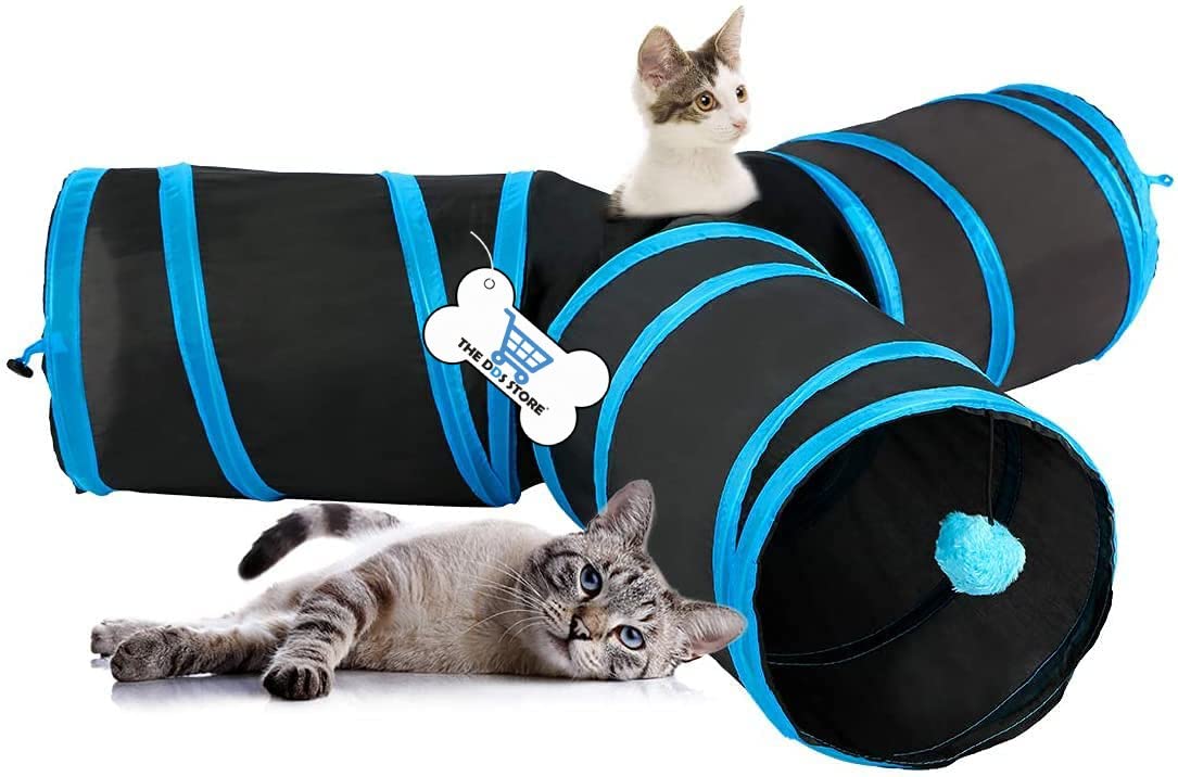 THE DDS STORE Rabbit Tunnel Toy, Collapsible 3 Way Cat Tunnel Interactive Toy with Ringing Ball, Spacious Tube Fun for Cats Rabbits Kittens(Colour May Vary) (B08TMJX86K) Amazon Price History, Amazon Price Tracker
