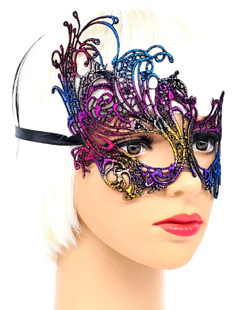 KIRALOVE Venetian Mask - Multicolor - Macrame - Halloween - Carnival - Original Gift Idea - Man - unisexmod.5 - Image 2