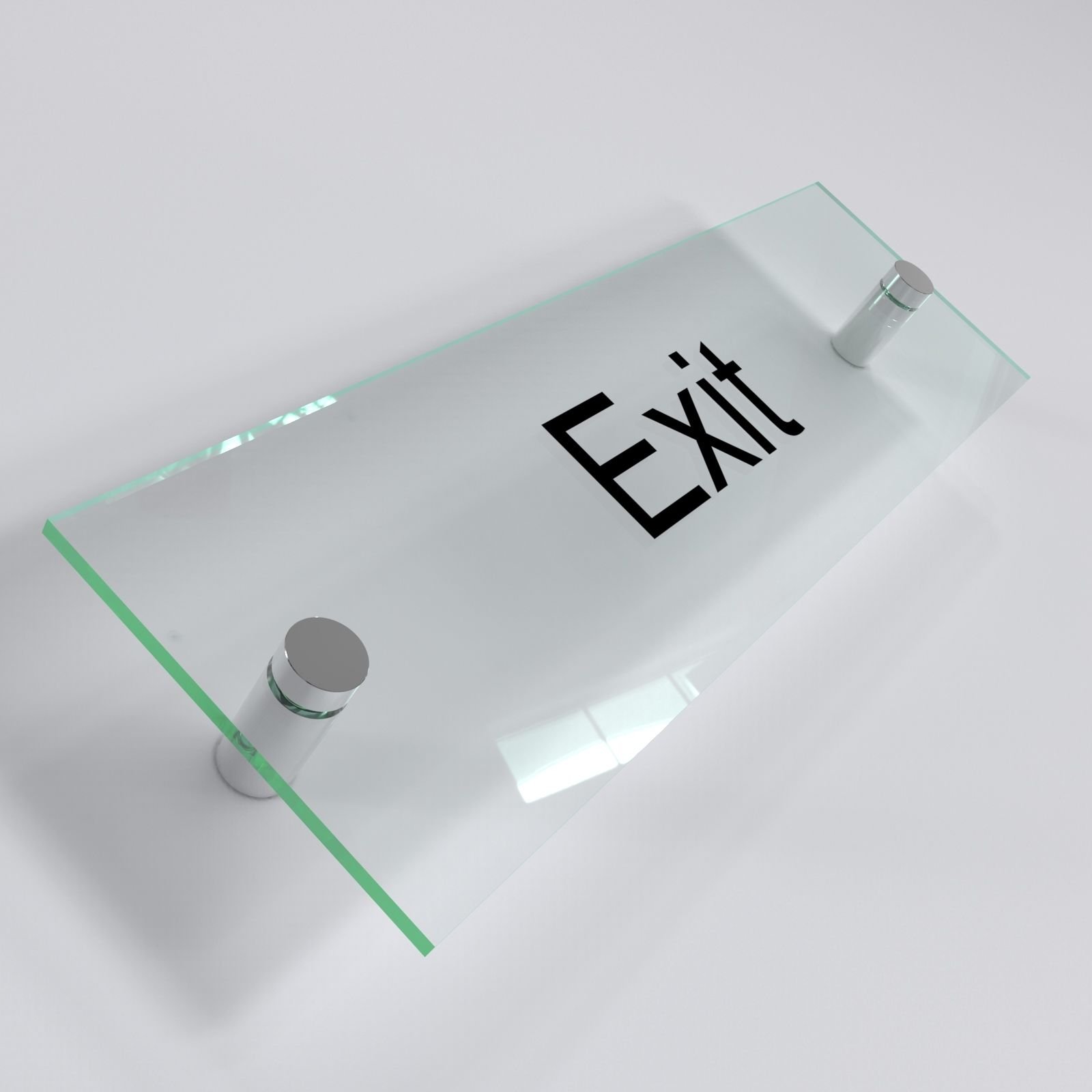 Office Door Wall House Number Sign Plaque- Quality Glass Effect Acrylic Perspex (Exit)
