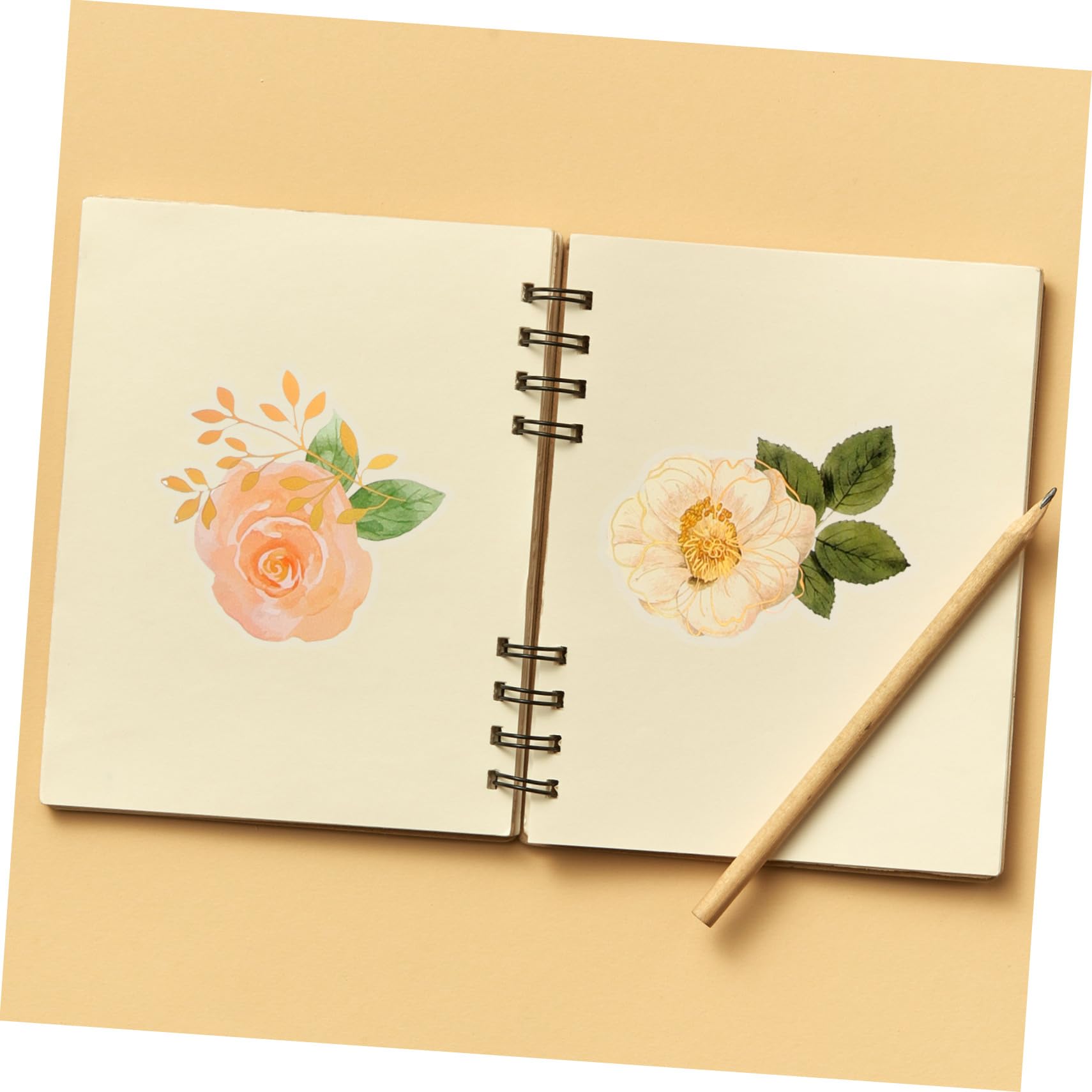 jojofuny 12 Set Adesivi Decorativi Floreali per Scrapbooking Stili Unici per Album e Progetti Diy Adesivi Impermeabili per Decorare Libri