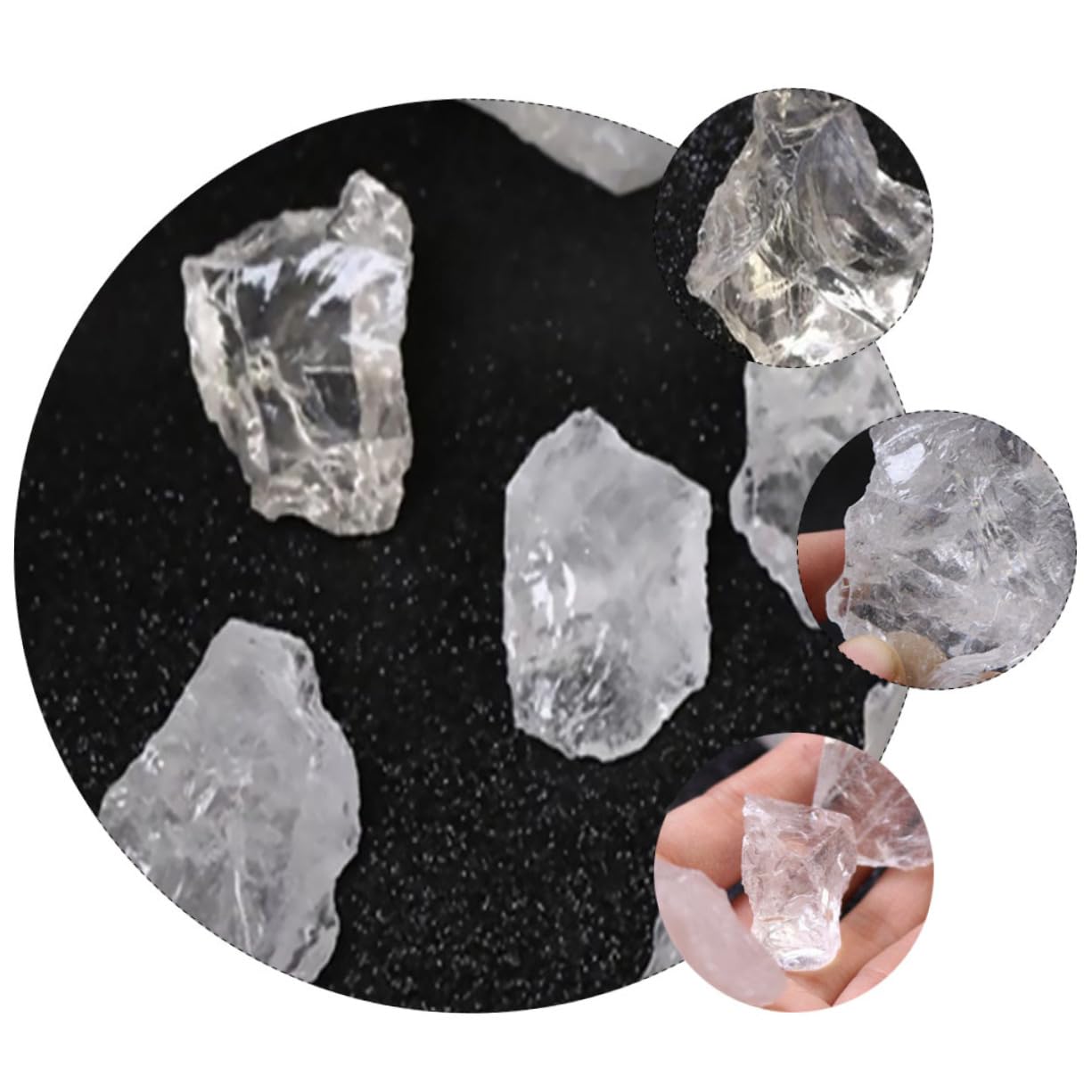 Mobestech Quartz Mineral Specimen Natural Ornaments Gemstones Crystals Emerald Gemstone Science Natural Aquamarine Ornaments to Decorate Energy Mineral Specimens Ores Decorations Transparent