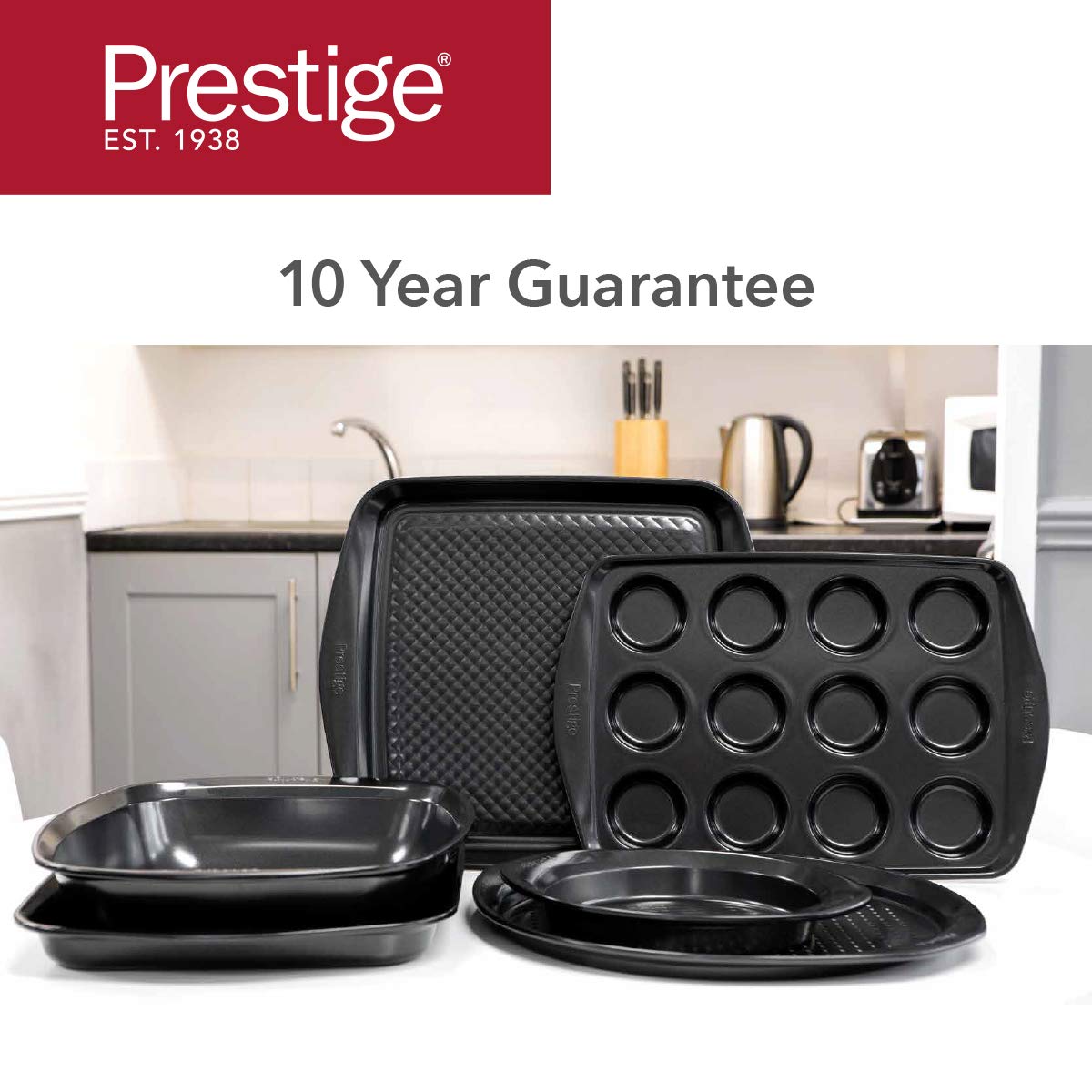 Lot De 4 Plaques De Cuisson Antiadhésives - 38 Cm, 35 Cm, 32 Cm, 28 Cm - Noires, Pour Four Et Lave-vaisselle - Par KITCHENEUR - 13