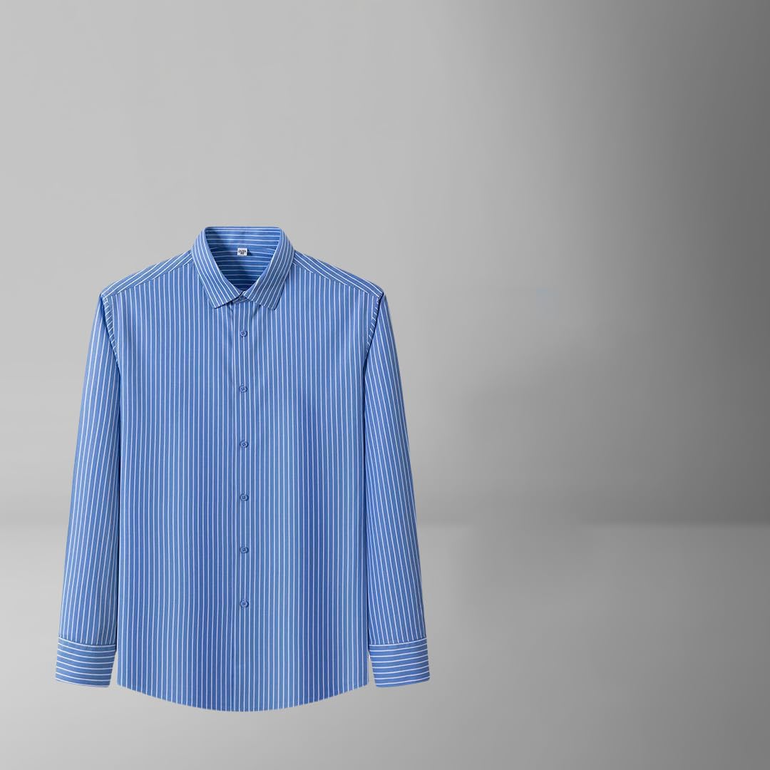 Camisa de algodón para hombre de color sólido, corte ajustado, cuello cuadrado, resistente a las arrugas, ligera, con botones