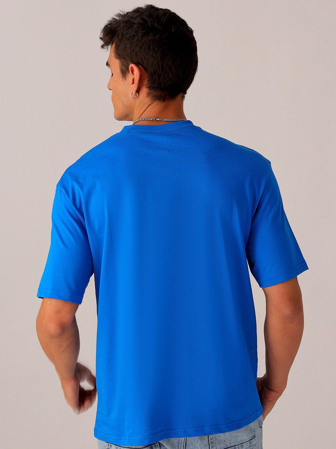 The Indian Garage Co Męski T-shirt z okrągłym dekoltem, bardzo duży nadruk graficzny