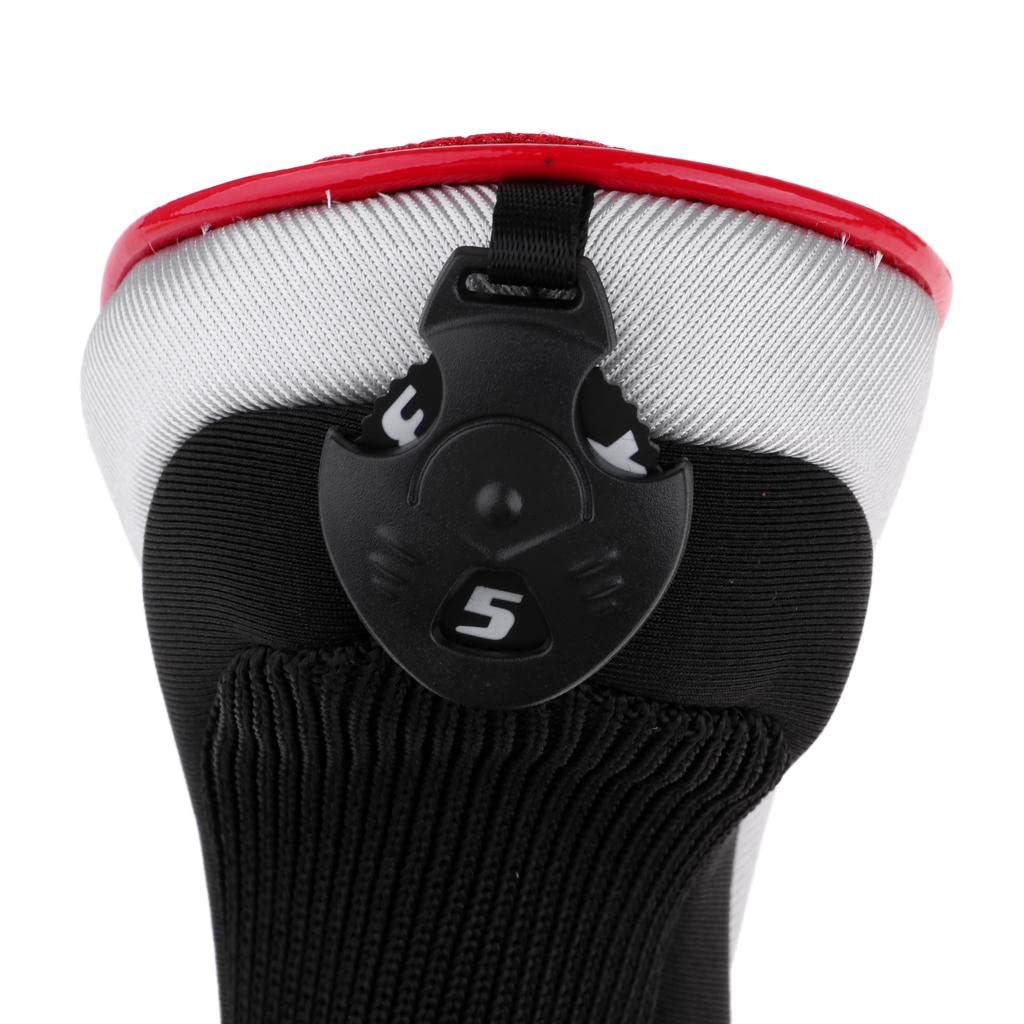 Perfeclan 4X Golf Club Rescue Headcover Hybrid Utility Head Head Cover con Etiqueta No. - Rojo