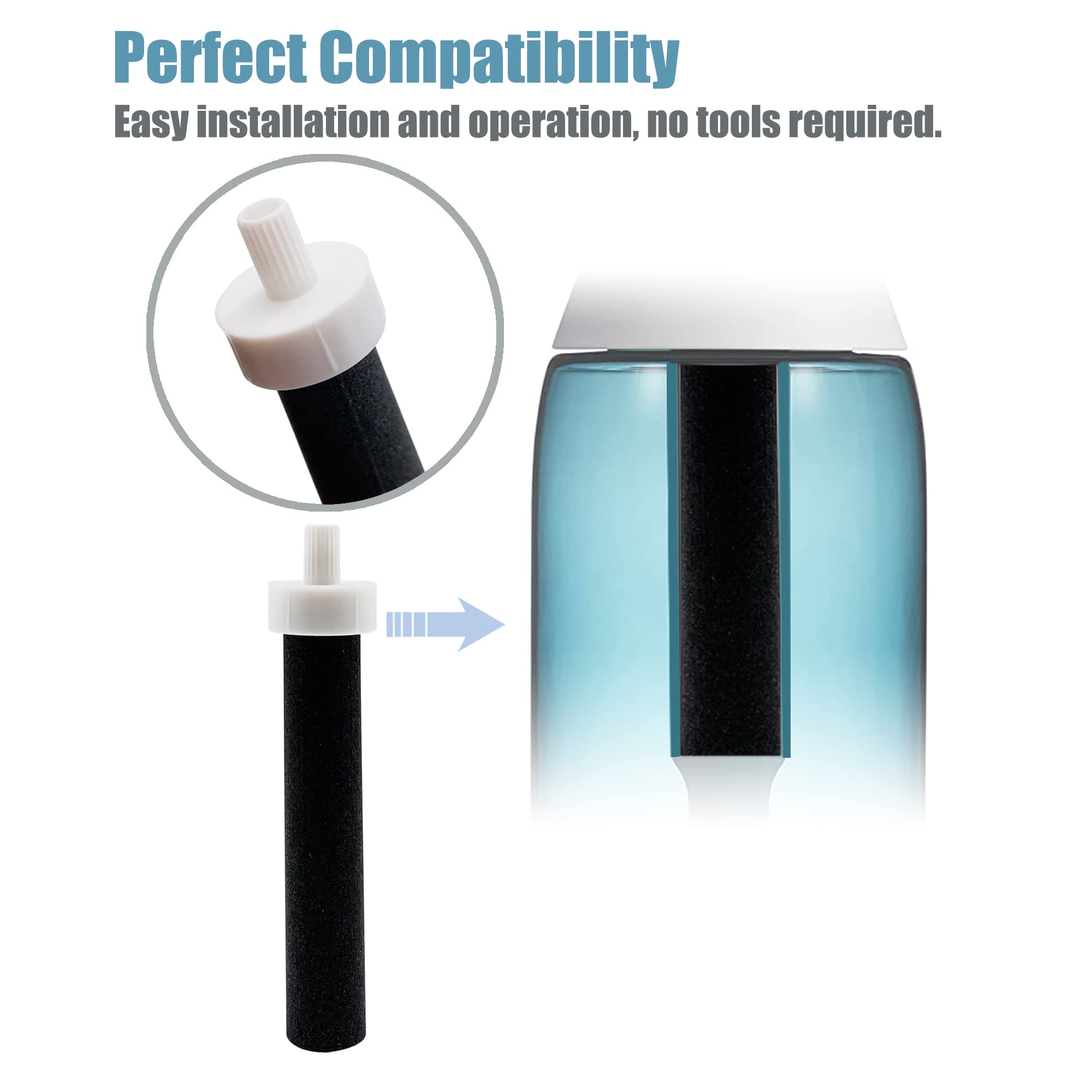 Water Filters For Brita Plastic Sport Stainless Steel And Hard Sided WaterFilter Bottle Compatible with Brita Replacement Water — view 4