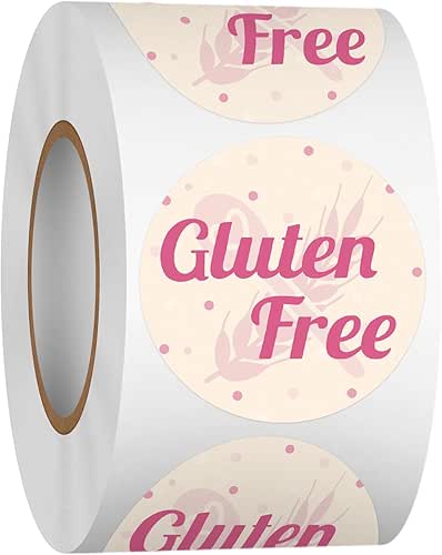 Louise Maelys 1.5 Inch Gluten Free Stickers - 500 PCS
