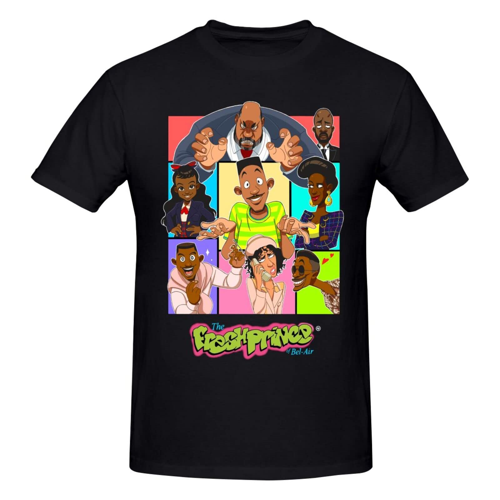 XTUEGFThe Fresh Prince of Bel-Air Mens Short Sleeve Tshirts Muscle Gym Athletic Shirt X-Large