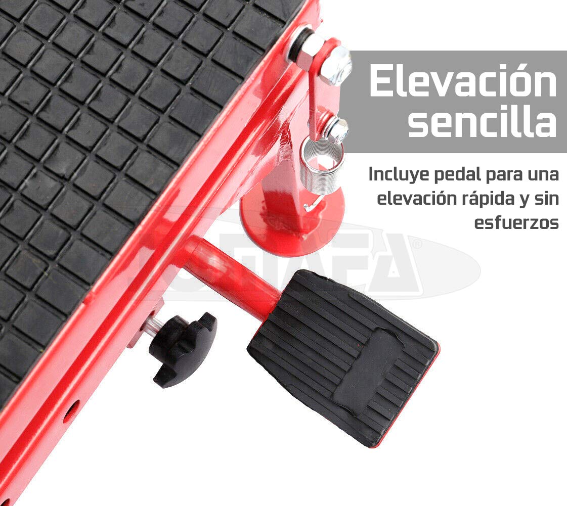 JOMAFA Elevador DE Motos HIDRÁULICO DE Tijera 135Kg con Plataforma para Motocicletas