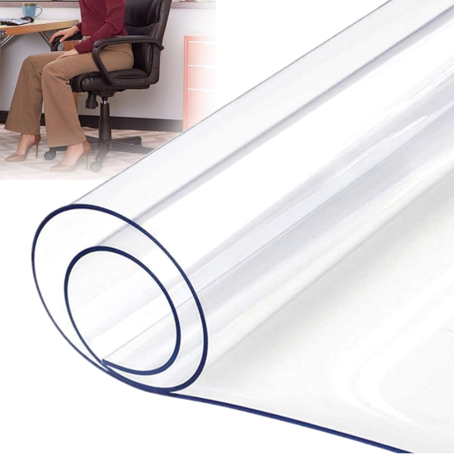 Office Chair Carpet Mat Clear PVC Desk Floor Mats Office