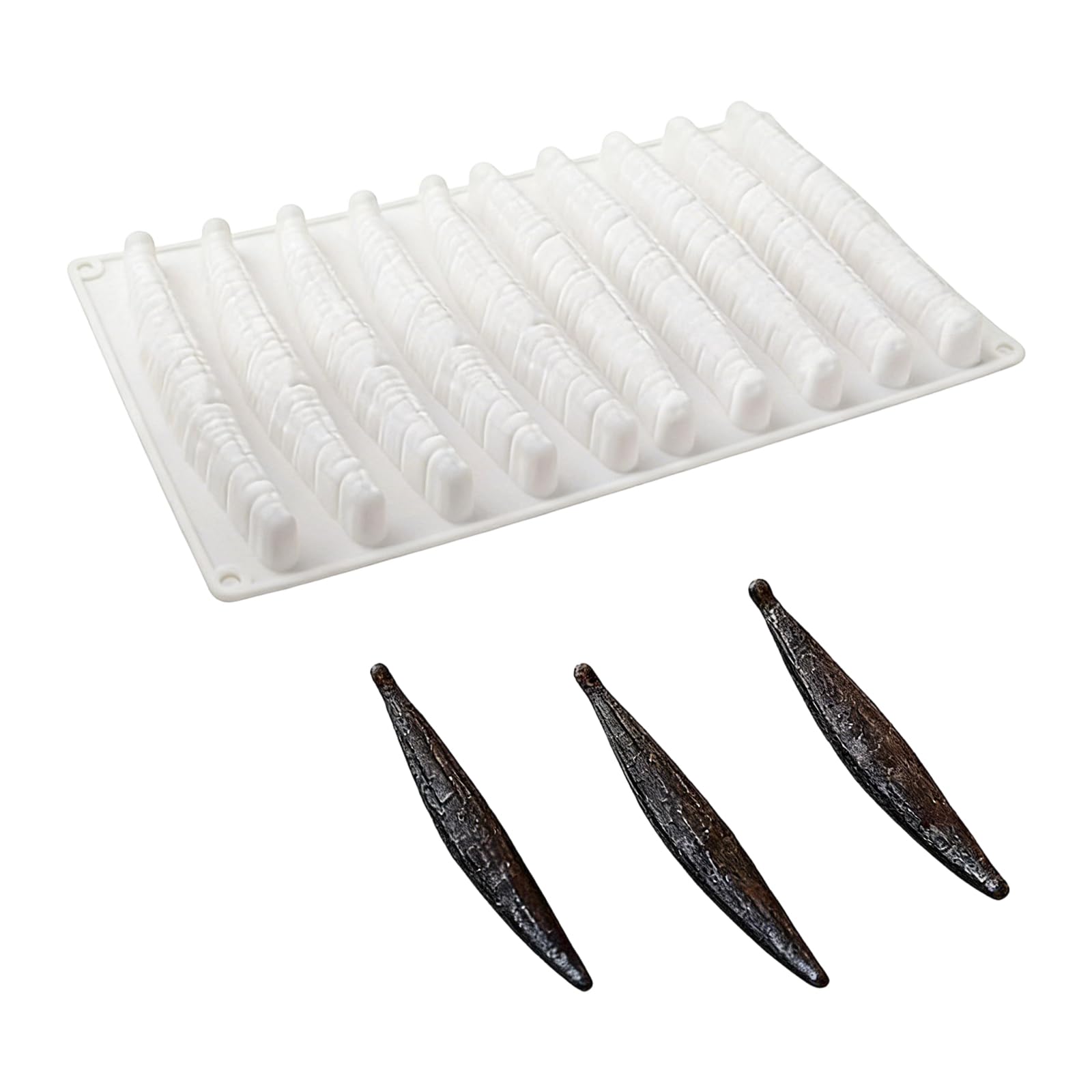 BWANGIAO Silicone 10 Cavities Pods Cake Mousses Mold Kitchen Bakewares Dessert Baking Tool For Home And Professional Use