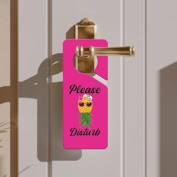 Upside Down Pineapple Front Door Sign, PVC Do Not Disturb Sign