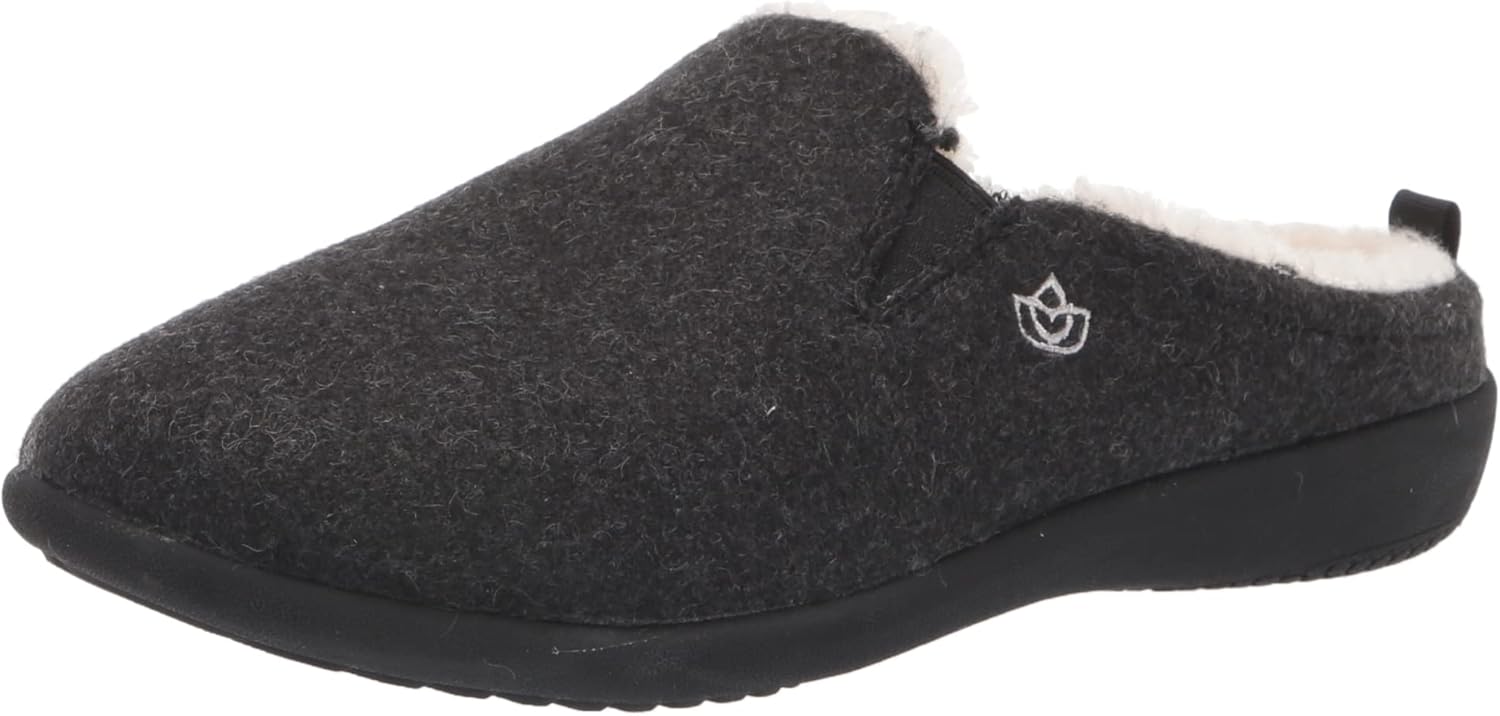 Spenco Women's Dundee Slipper, Black, 10 Wide