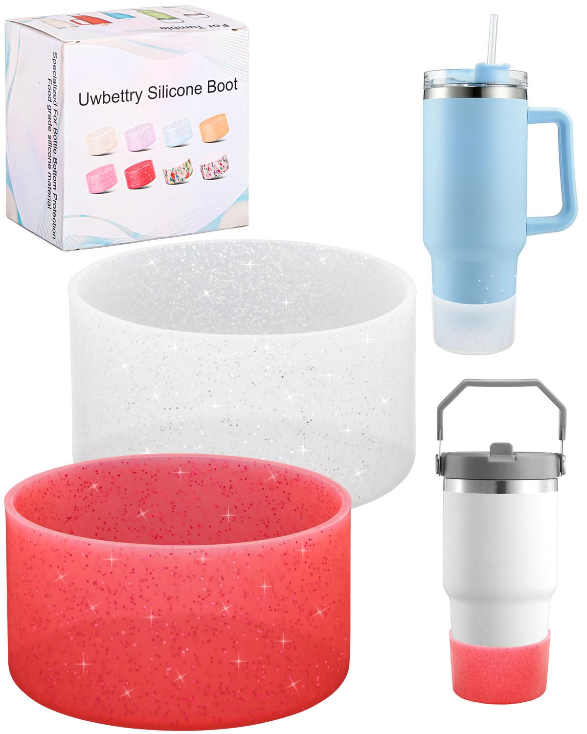 2 Stück Silikon-Stiefel Für Stanley Quencher & IceFlow – Rutschfeste Unterseite, Spülmaschinenfest, In 25 Farben