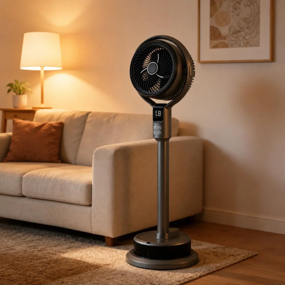 Nebelventilator mit Fernbedienung, Timer und Luftbefeuchter – 50W, 8 Geschwindigkeitsstufen, Oszillation, Modell FS-G1008A, 98 cm