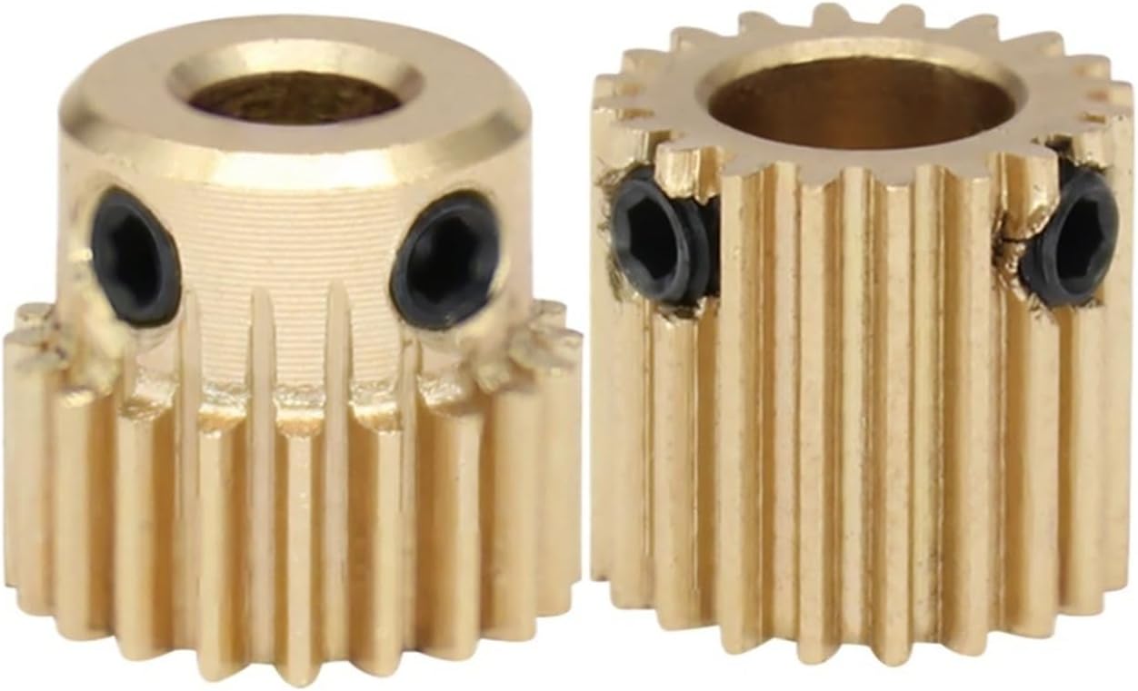 Spur Gear 0.5M-20T Bore Size 4/5/6/6.35mm Brass Mini Teeth Height 5 Mm 1Pcs(4 mm)