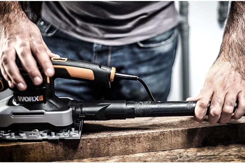 Worx WX642.1 Orbital sander - Professional power sanding tool with 270W - Incl. sandpaper & case - Size: 187 x 90 cm