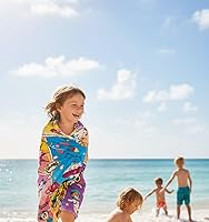 Vista 6 de YIFONTIN Toalla de playa para niños, manta de terciopelo suave y absorbente, 100% algodón, 51.0 x 25.5 pulgadas, regalo para baño, natación