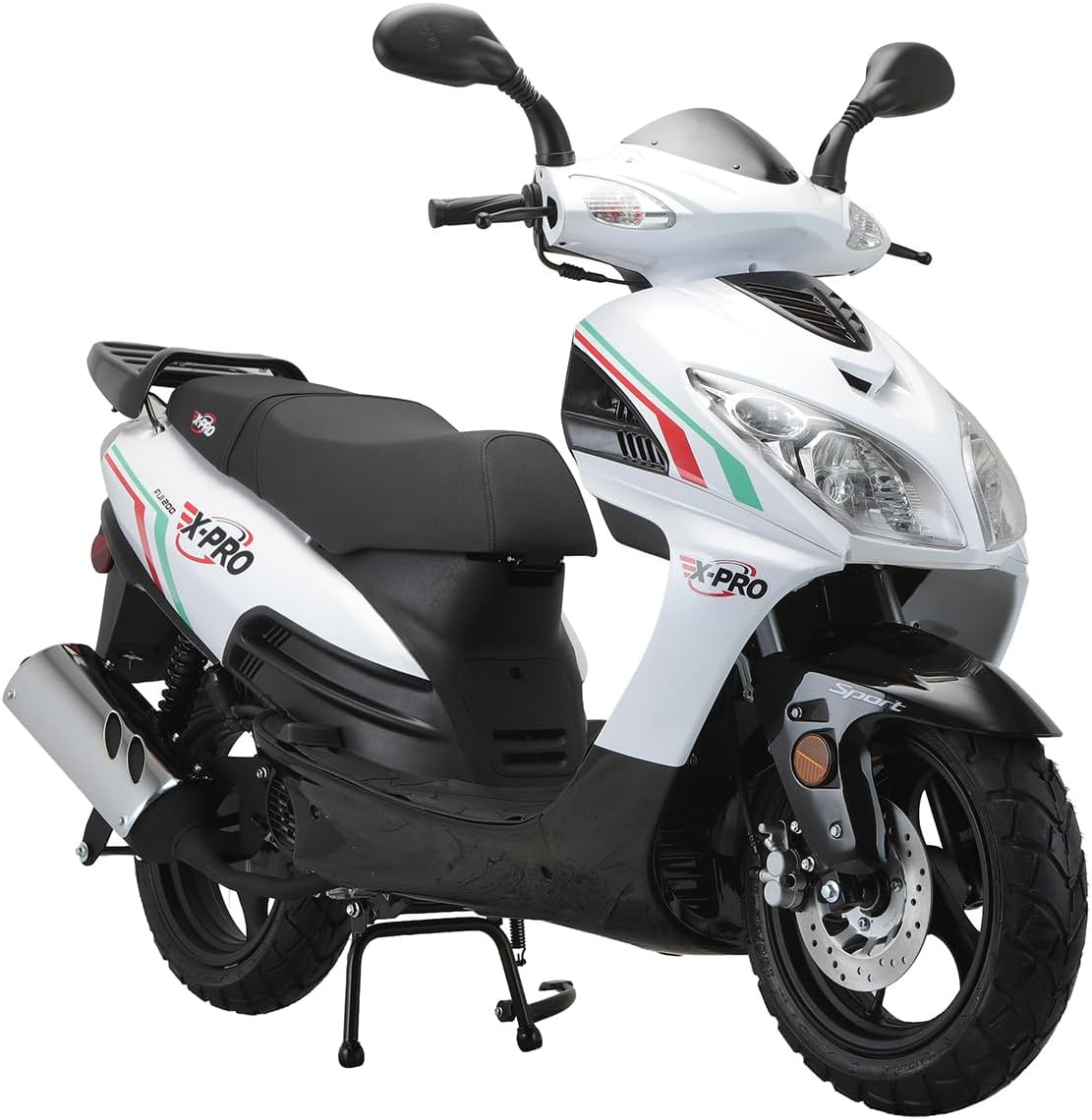 X-PRO 150cc Moped Street Gas Moped 150cc Adult Bike with 13" Aluminum Wheels!(White)