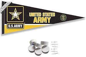 Patriotic Army Banner Wall Decor, US Army Insignia Pennant Flag and Wall...