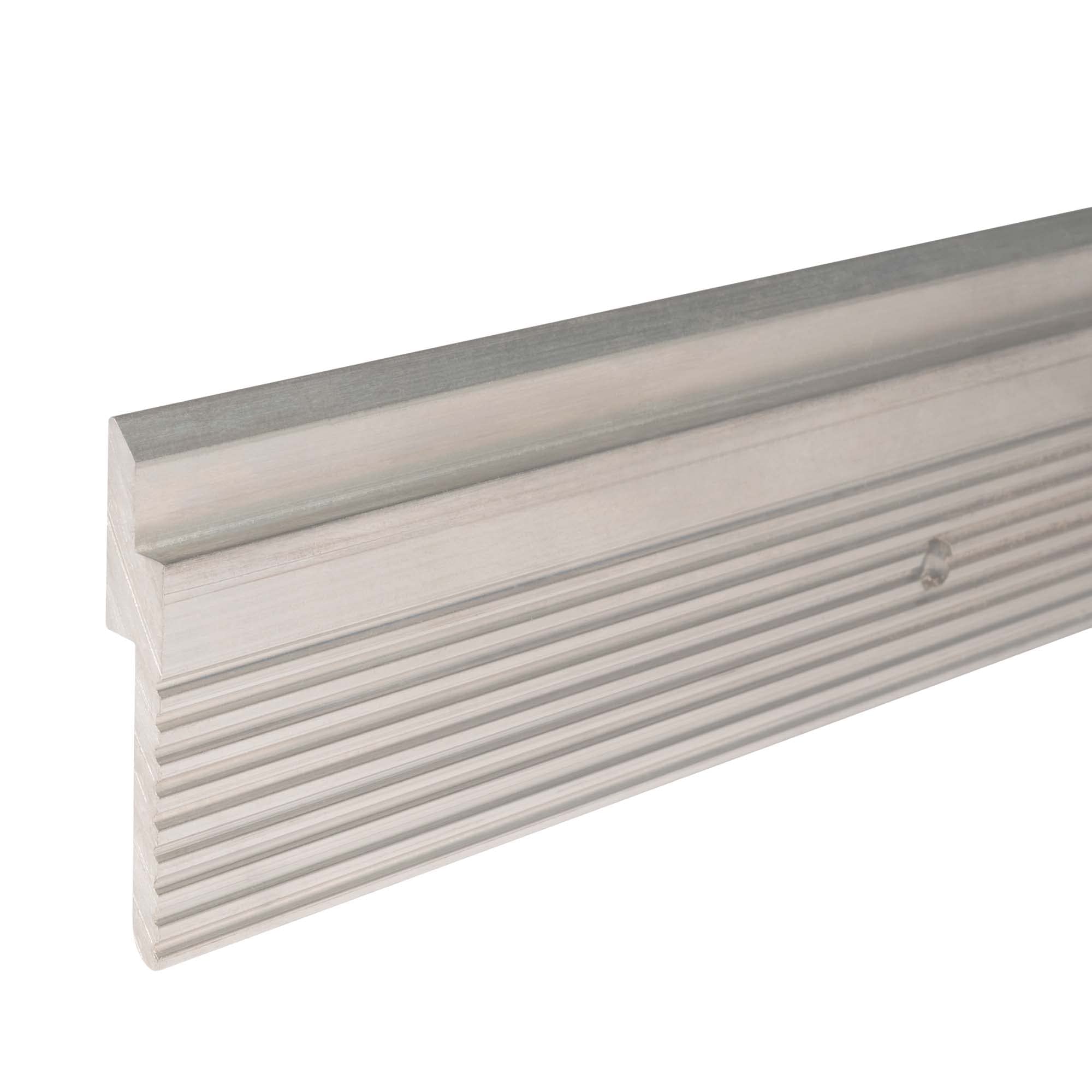 Outwater 46" Length 2 Pack Mill Finish Aluminum Z Panel Hanger Clip with Holes