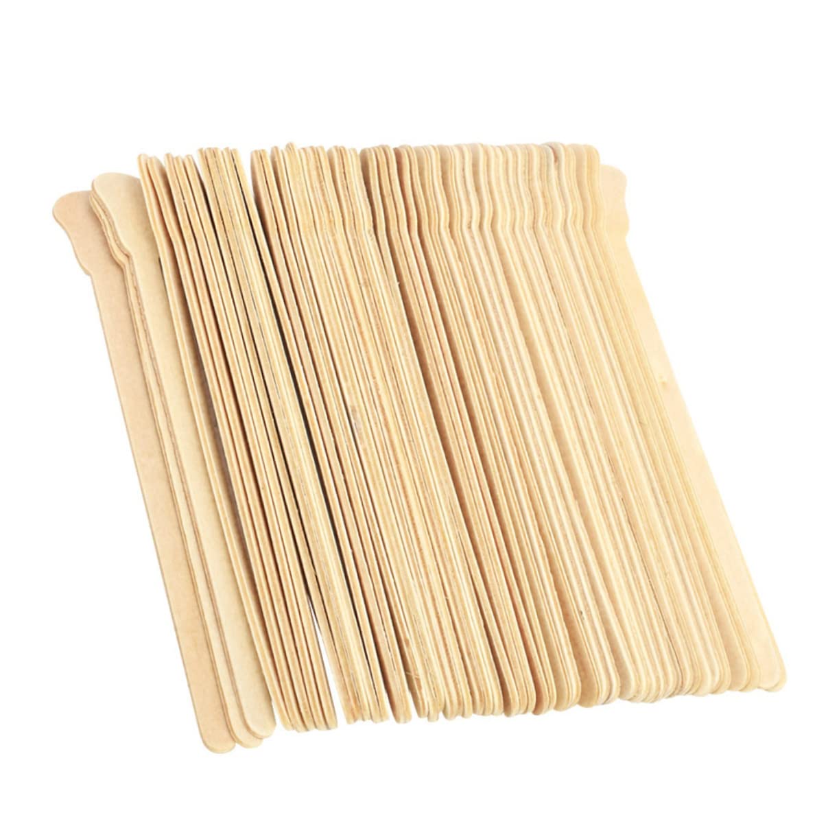 VICASKY 100pcs Wooden Wax Sticks Non Stick Waxing Spatulas Hair Removal Tools Wooden Spatula for Waxing Easy to Use for Salon Diy