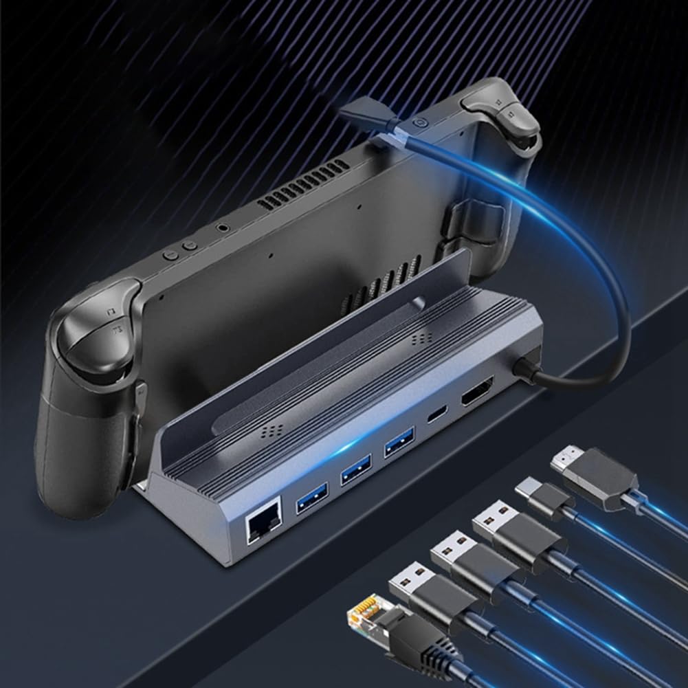 1 Sztuka 6 w 1 Koncentrator USB C Stacja Dokująca USB C do -COMPatible 4K60Hz RJ45 PD100W Stacja Dokująca USB 3.0 HUB Rozszerzona Stacja Dokująca Ze Stopu Aluminium