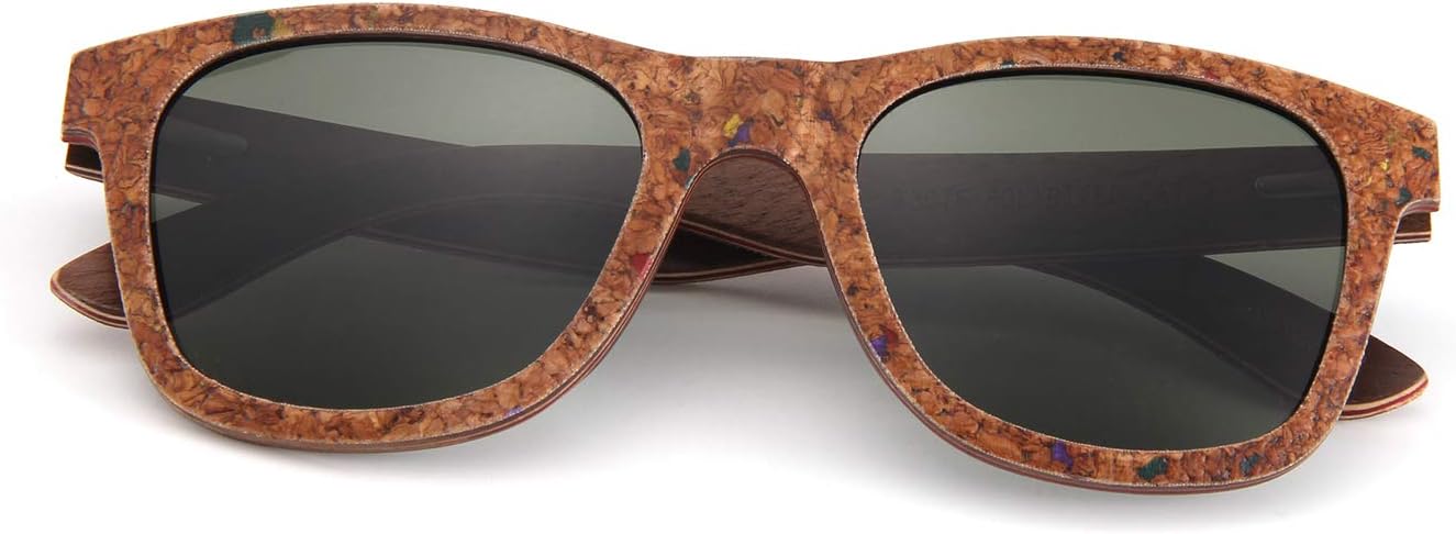 Cork & Maple Wood Polarized Sunglasses for Men and Women - Bamboo and Wooden Sunglasses - UV Protected Picassos' - Image 4