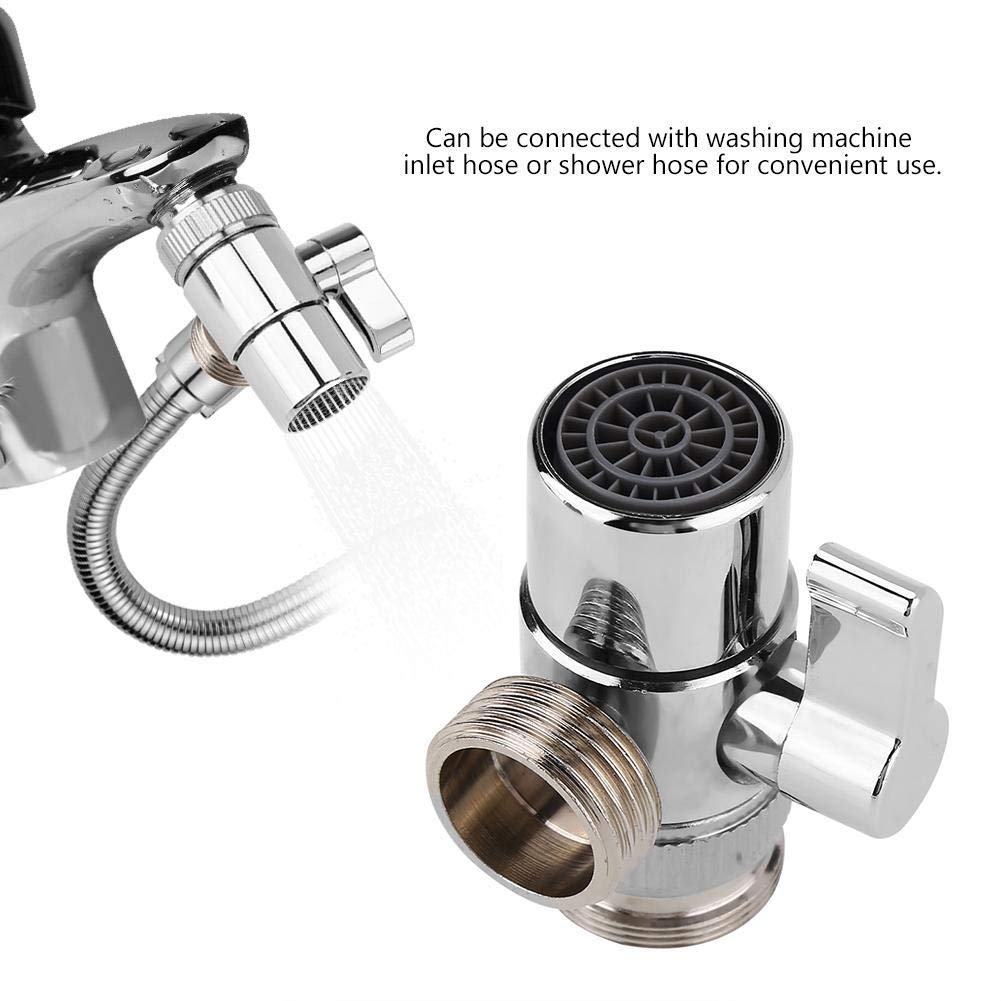 Kafuty Replacement Sink Valve Brass Faucet Diverter Valve (M22 X M24) Diverter Faucet Splitter for Kitchen or Bathroom Faucet to Hose Adapter - Image 4