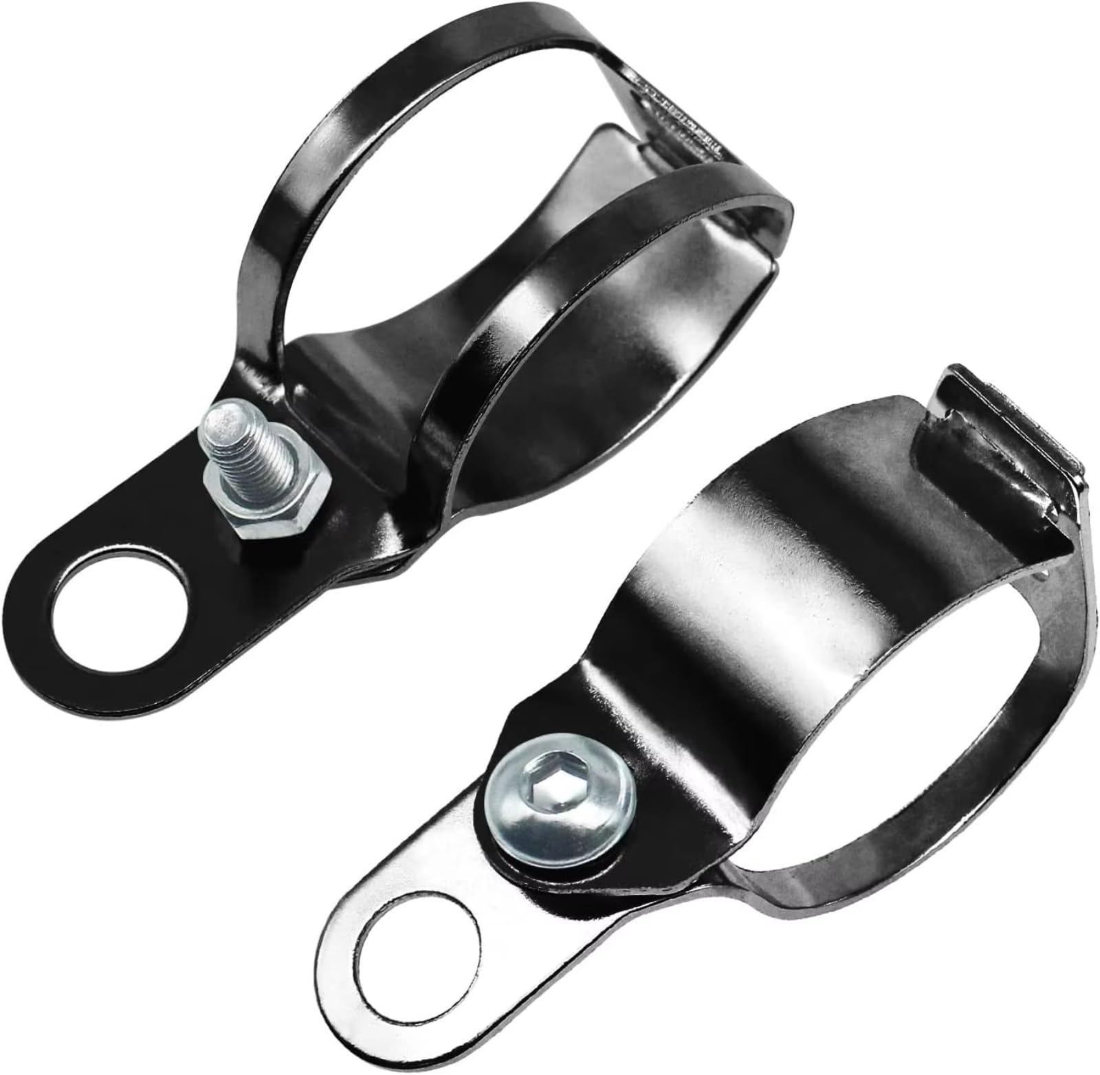 Kangboz Black Motorbike Lights Brackets Universal 2Pcs Motorcycle Turn Signal Light Mount Bracket 30-43Mm Support Auxiliary Headlights Motor For Custom(Black)