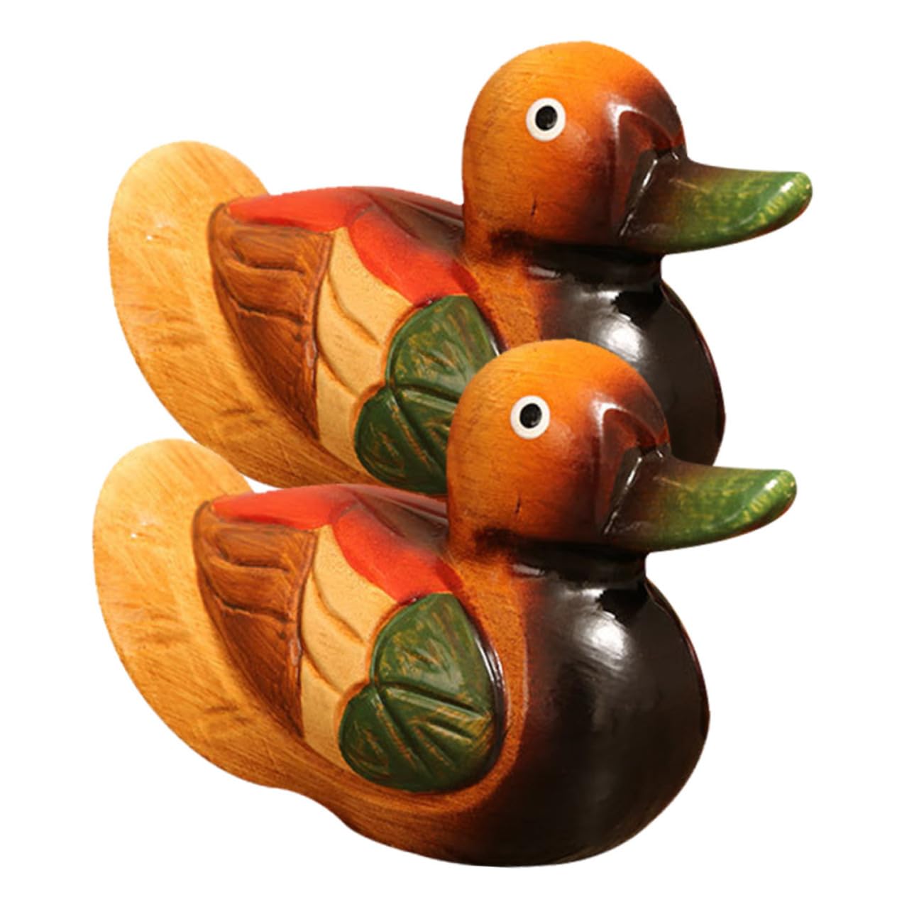 Amosfun 5 Paare Mandarinente Ornamente Auto Mujer Abs hochzeitsdeko Hochzeit Dekoration Künstlerische Holzstatue brautpaar Heimdekorationen Hochzeitsschmuck Hochzeit Enten hölzern