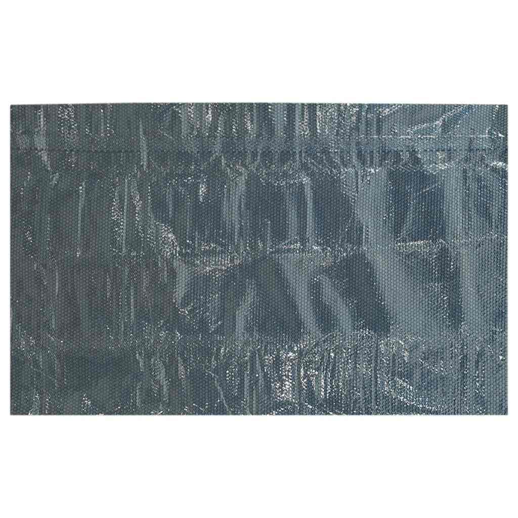 Bâche Solaire Piscine Flottante en PE Noir Bleu 450 x 220 cm Film à bulles pour chauffage solaire, isolation contre l'évaporation pour piscine et jacuzzi