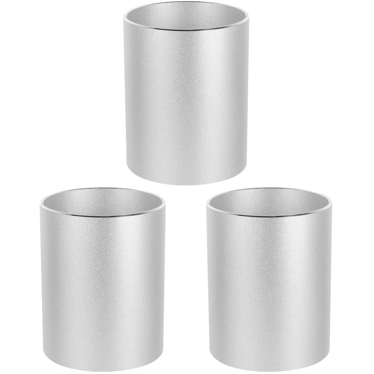 Portapenne Vasi per scrivania 2 pezzi matita tavolo da tavolo tazza lega argento pennello metallo casa vaso alluminio penna for bambini for contenitore scolastico e supporti in alluminio | O ( Color :