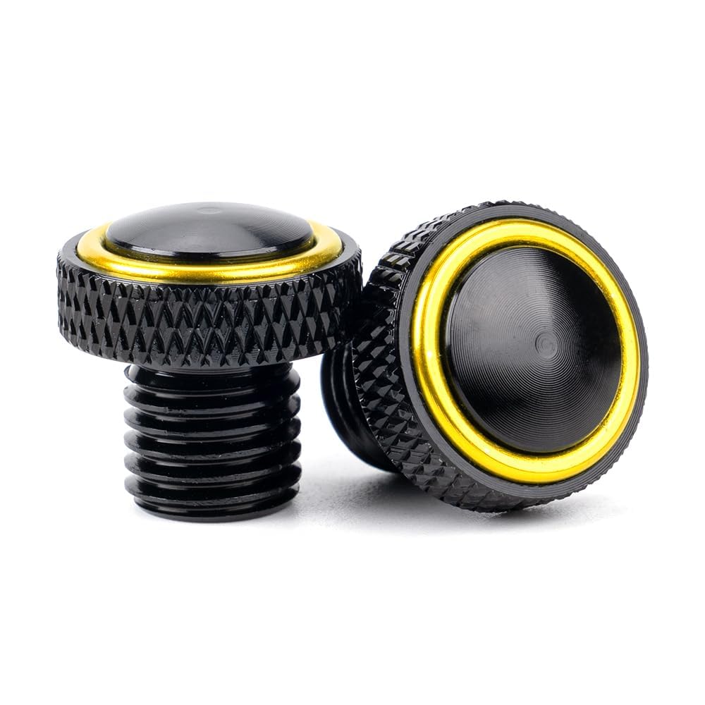 Bouchons Rétroviseurs Moto M10x1.25 En Aluminium CNC - Or - Compatible Yamaha MT, Kawasaki Z, Honda CB