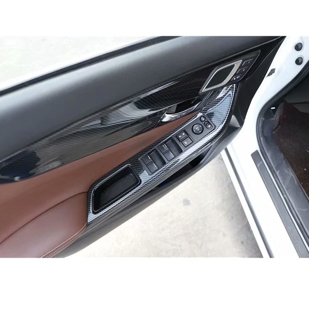 Compatible for Honda Spirior 2014-2017, Left Hand Drive Car Window Lift Switch Panel Cover Trim Styling Interior Accessories 4pcs