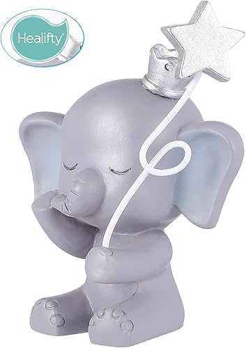 Miniatura 4 de Healifty Figura de pastel de resina, lindo elefante, estatua de estrella, adorno de decoración de tartas