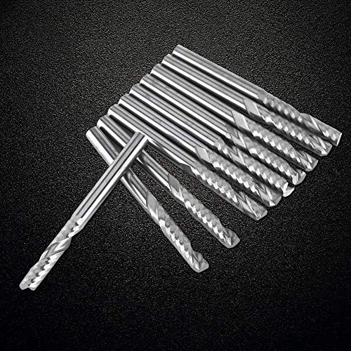 10 stücke Einzelne Schaftfräser Flöte Hartmetall CNC Frässtifte Cutter Engraving Drill Tools Fräser Bits für Holz Acryl Schneiden 3,175 * 15 MM