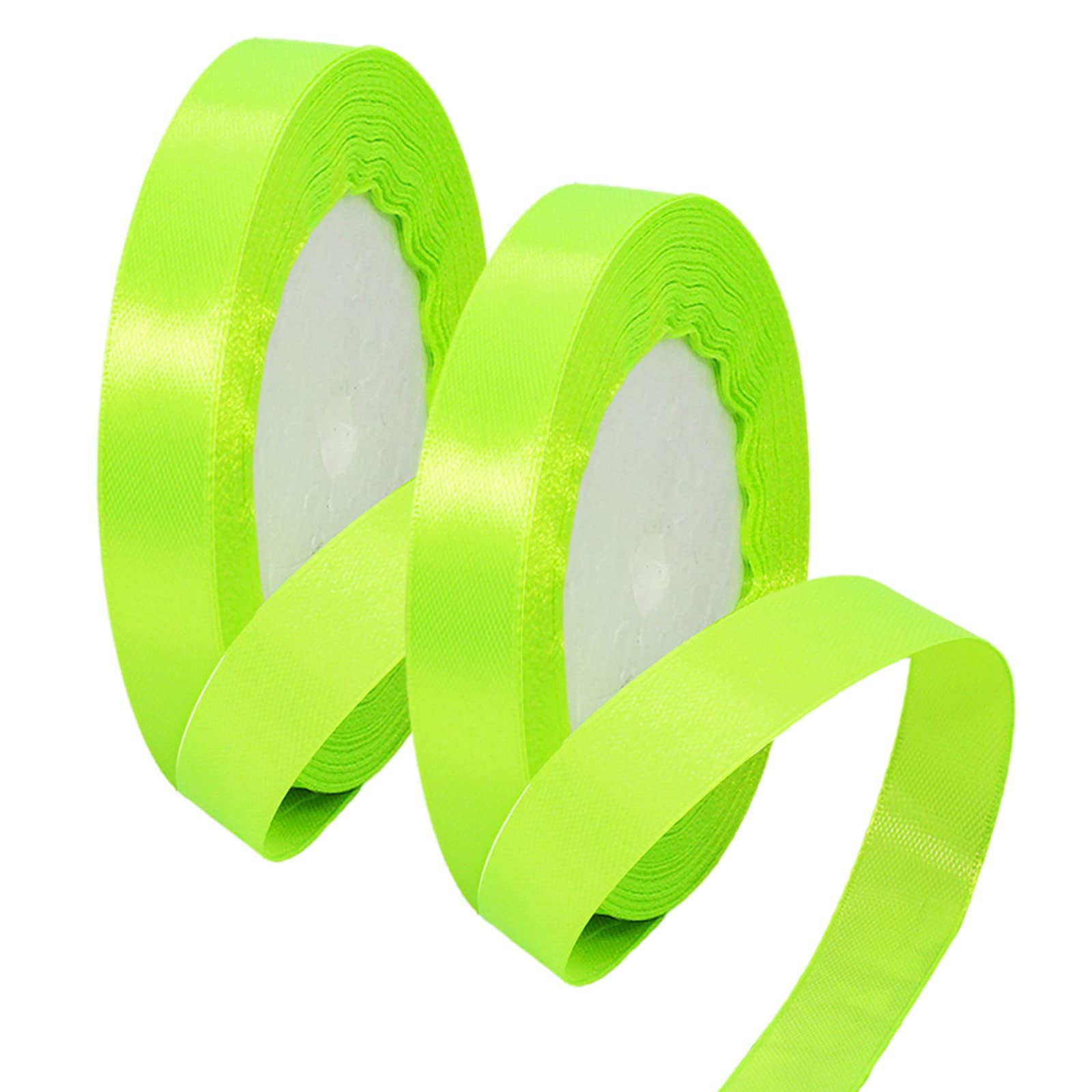 50mm Wide White Ribbon Thick Wedding Car Ribbon 22m, 2 inch Thick White Satin Ribbon for Gift Wrapping Wedding Car Christmas Birthday Cake Hair Bow Florist Bouquet Crafts Decorations — view 169