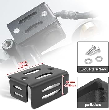 Xitomer Motorcycle Fluid Reservoir Cover Fit for KLX300/R/SM KLX250 08-24 | Fit for KLX250S/KLX250SF/D-TRACKER 250 2008-2024 Brake Master Cylinder Fluid Oil Tank Rear Brake Fluid Reservoir Guard Cover
