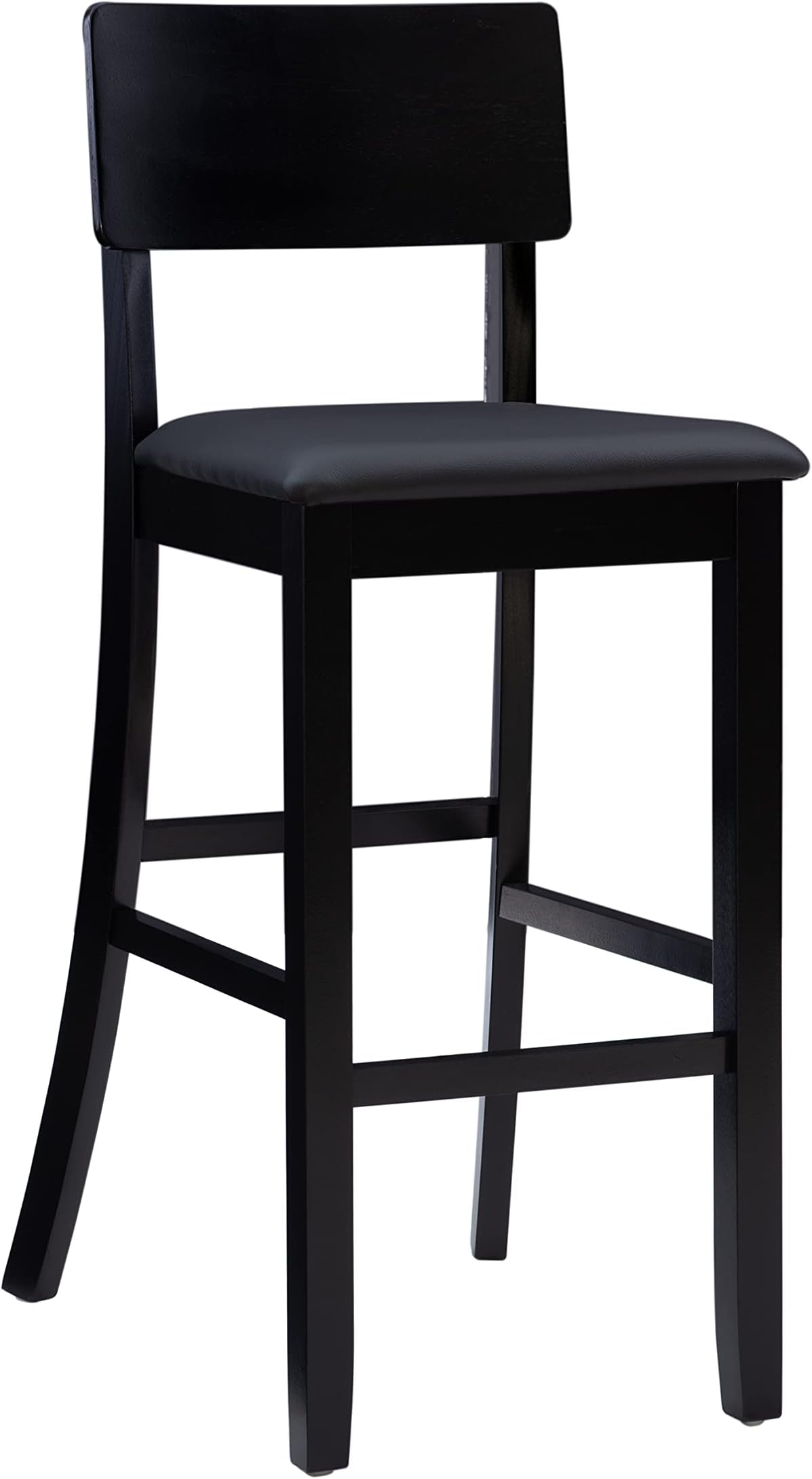Linon Home Dcor FBA_ Torino Collection Contemporary Bar Stool, 17"W x 20"D x 43"H, Black