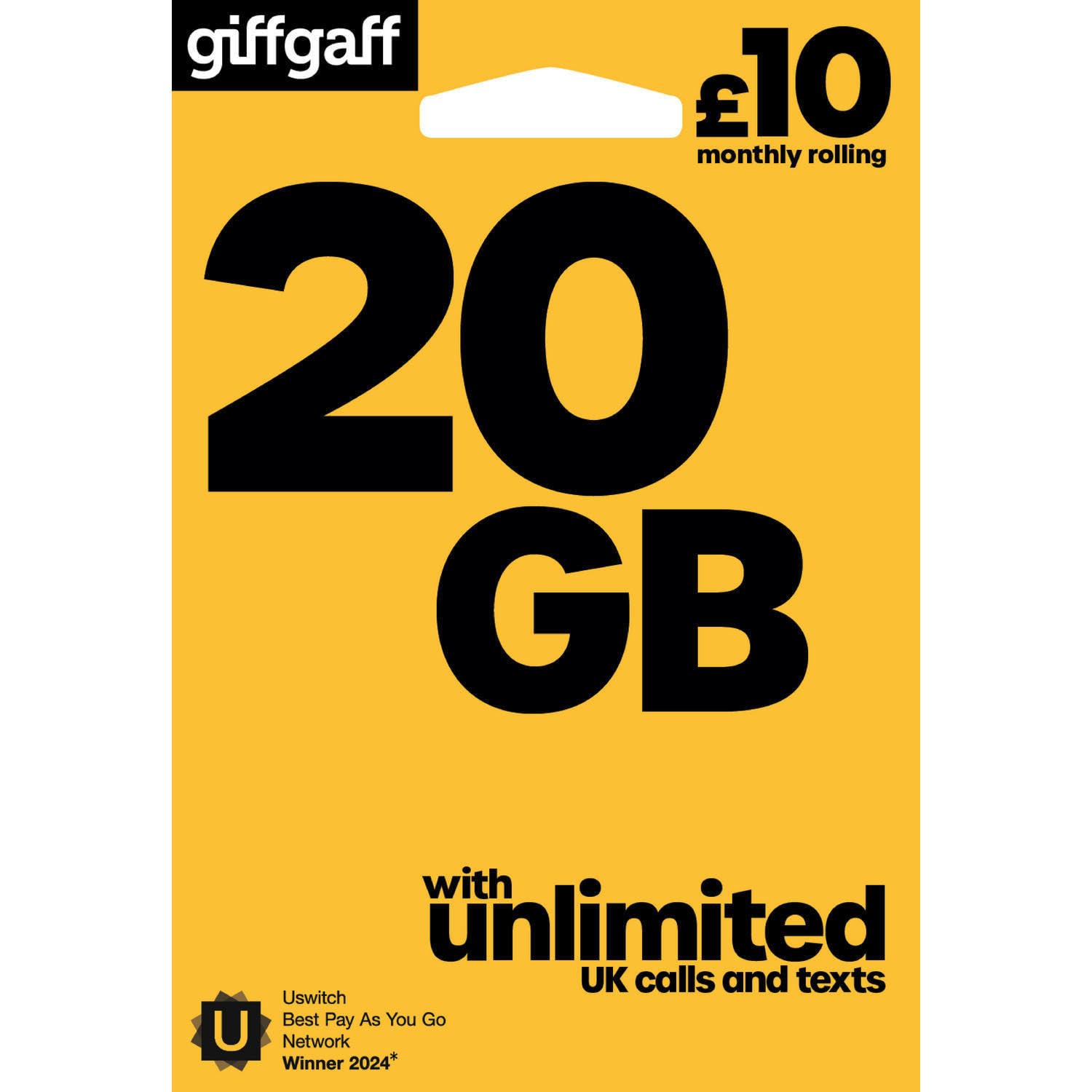 Giffgaff Triple SIM card