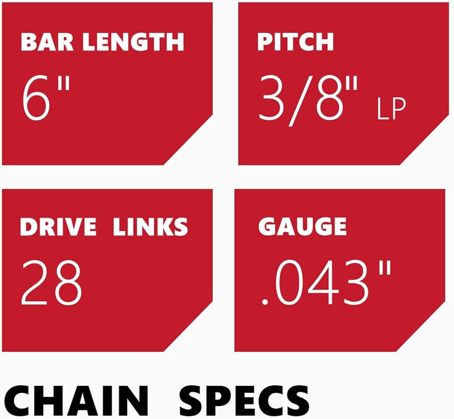 Amazon.com: KAKEI 6 Inch Chainsaw Chain 3/8