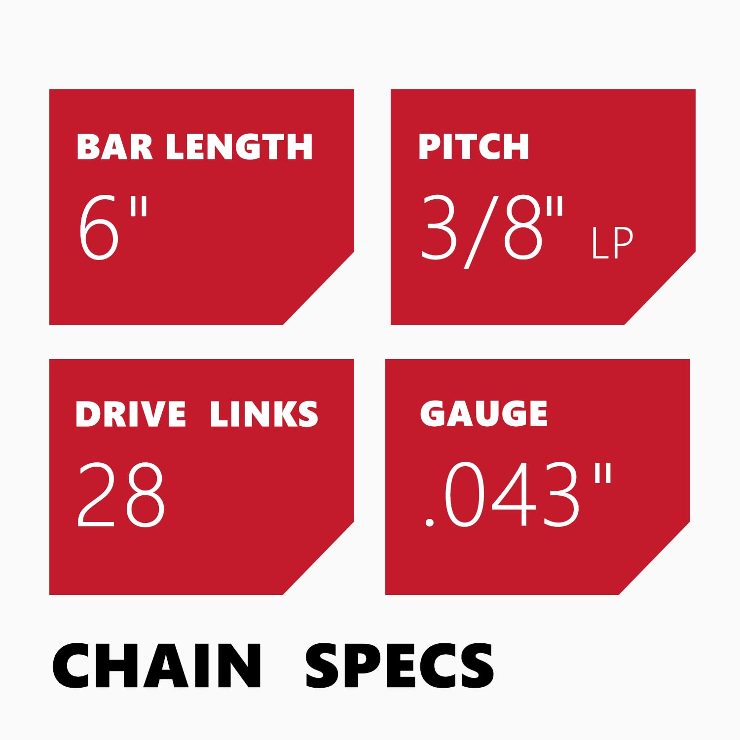 Amazon.com: KAKEI 6 Inch Chainsaw Chain 3/8