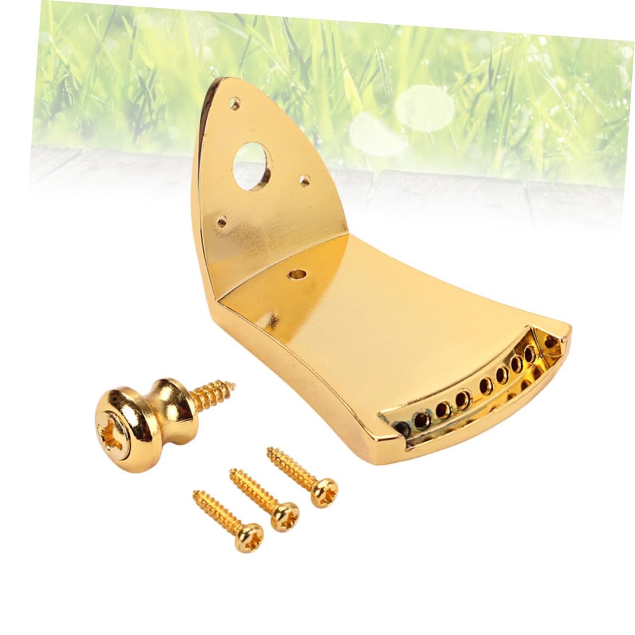 ibasenice 3pièces Metal Triangle Mandolin Tailpiece Doré Pour Mandoline Cordes Avec Vis Accessoire De Remplacement Élégant Et Pratique