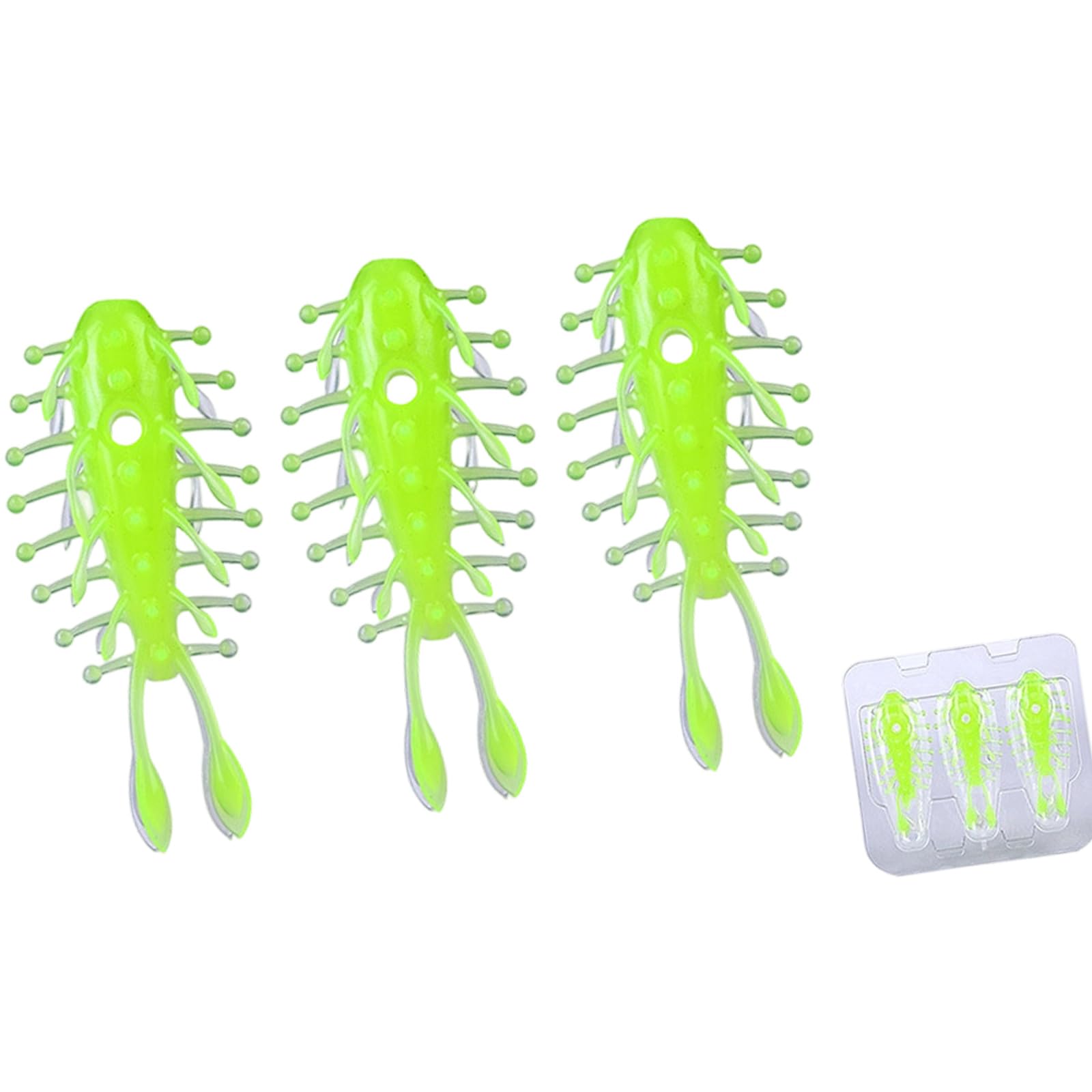 QIAOLIDA 3pack Floating Hollows Artificial Sea Cucumber Lures Durability Multicolor Fishing Lures for Freshwaters Fishing
