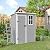 UDPATIO Outdoor Resin Storage Shed 5x3 FT, Plastic Garden Shed for Bike, Garbage Can, Tool, Outside Sheds & Outdoor Storage Storage Box with Lockable Door for Backyard, Patio, Lawn, Grey & White