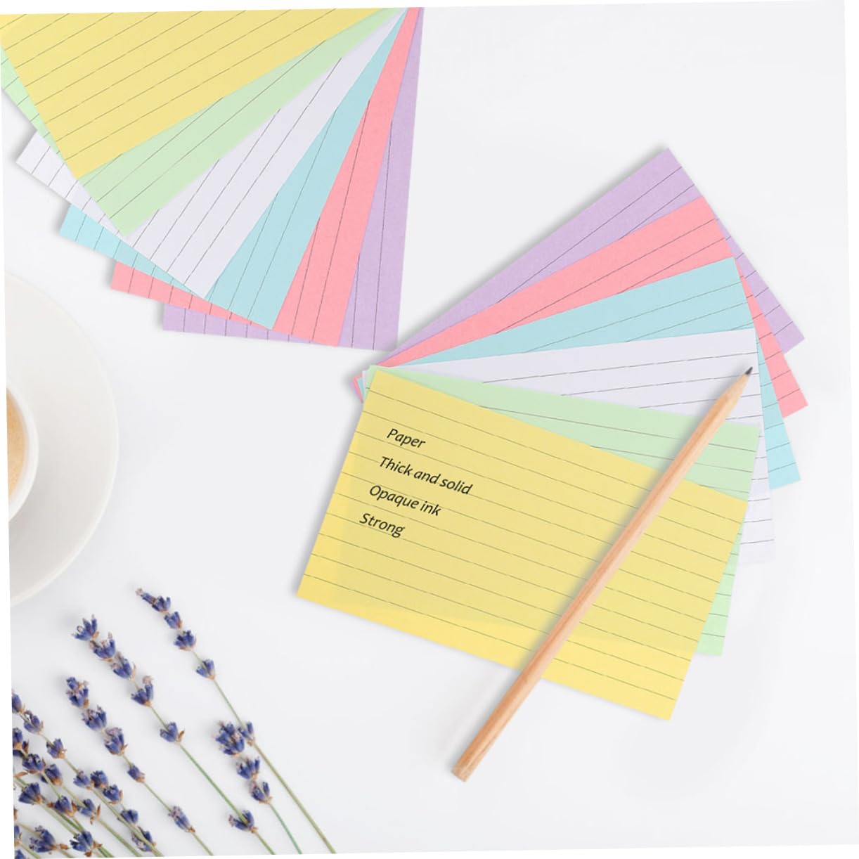 Kleine Karteikarten 300 Blatt Papier Farbige Indexkarten | Glatte Schreibfläche, zum Lernen für Rezeptkarten, Praktische Wortkarten für Schnelle Notizen
