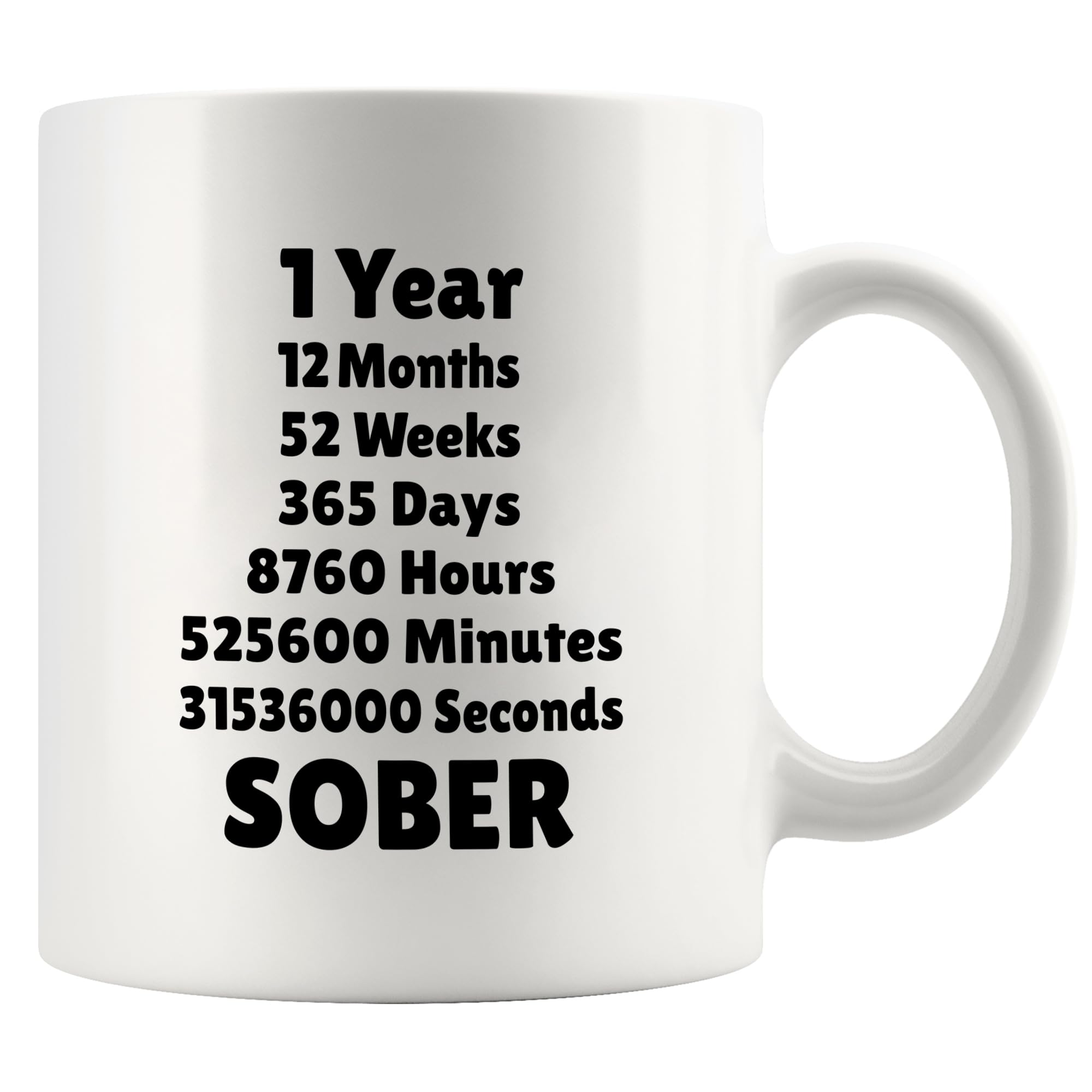 Panvola 1 Year 12 Months 52 Weeks 365 Days 8760 Hours 525600 Minutes 31536000 Seconds Sober Sobriety Gifts For Men Women Sober Recovery Gifts