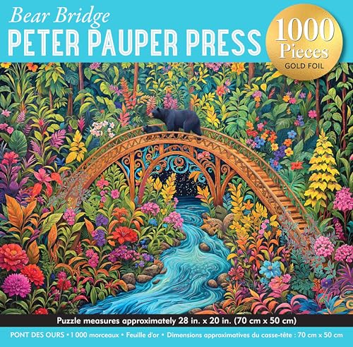 Bear Bridge 1000-Piece Jigsaw Puzzle (gold foil highlights)